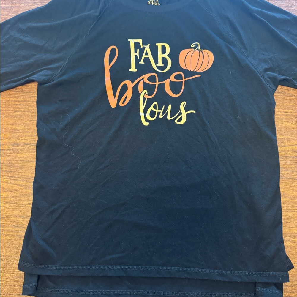 State of Mind Long Sleeve Tee - Navy and Orange